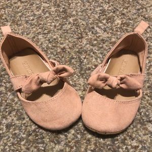 Light pink baby ballet shoes